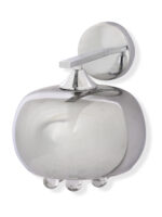 Smokey Glass Wall Lamp with Hanging Crystal (Bulb Not Included)