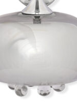 Smokey Glass Wall Lamp with Hanging Crystal (Bulb Not Included) - Image 4