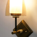 Amber Glass Wall Light (Bulb Not Included)