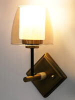 Amber Glass Wall Light (Bulb Not Included)