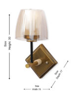 Amber Glass Wall Light (Bulb Not Included) - Image 11