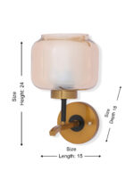 Amber Glass Wall Lamp (Bulb Not Included) - Image 9