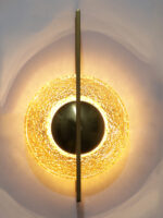 Amber Glass LED Wall Lamp - Image 3