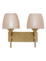 Amber Glass Double Holder Wall Light (Bulb Not Included) - Image 2