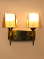 Amber Glass Double Holder Wall Light (Bulb Not Included) - Image 3