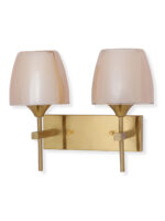 Amber Glass Double Holder Wall Light (Bulb Not Included) - Image 4