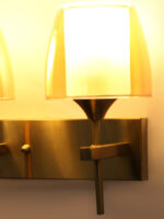 Amber Glass Double Holder Wall Light (Bulb Not Included) - Image 8