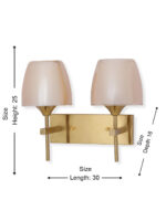 Amber Glass Double Holder Wall Light (Bulb Not Included) - Image 9