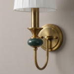 Proudome Fabric Shade Wall Light – Elegant Brass Finish Decorative Wall Sconce (Bulb Not Included) - Image 5