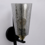 Proudome Smokey Glass Wall Lamp – Modern Decorative Indoor Wall Sconce (Bulb Not Included) - Image 5