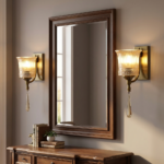 Proudome Decorative Glass Wall Light – Vintage Brass Wall Sconce with Crystal Accent (Bulb Not Included) - Image 3