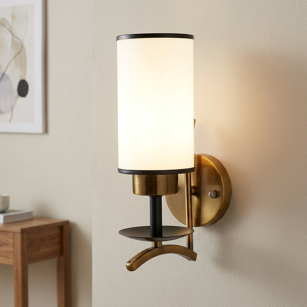 download - 2026-05-27T122031.798 Proudome Frosted Glass Wall Light – Modern Decorative Indoor Wall Sconce (Bulb Not Included) - Image 1