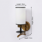 Proudome Frosted Glass Wall Light – Modern Decorative Indoor Wall Sconce (Bulb Not Included) - Image 6