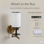 Proudome Frosted Glass Wall Light – Modern Decorative Indoor Wall Sconce (Bulb Not Included) - Image 7