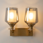 Somkey Glass Double Holder Lamp (Bulb Not Included)