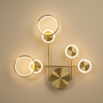 Proudome Modern 3 Color Mode LED Wall Light | Designer Gold Wall Sconce for Luxury Interiors