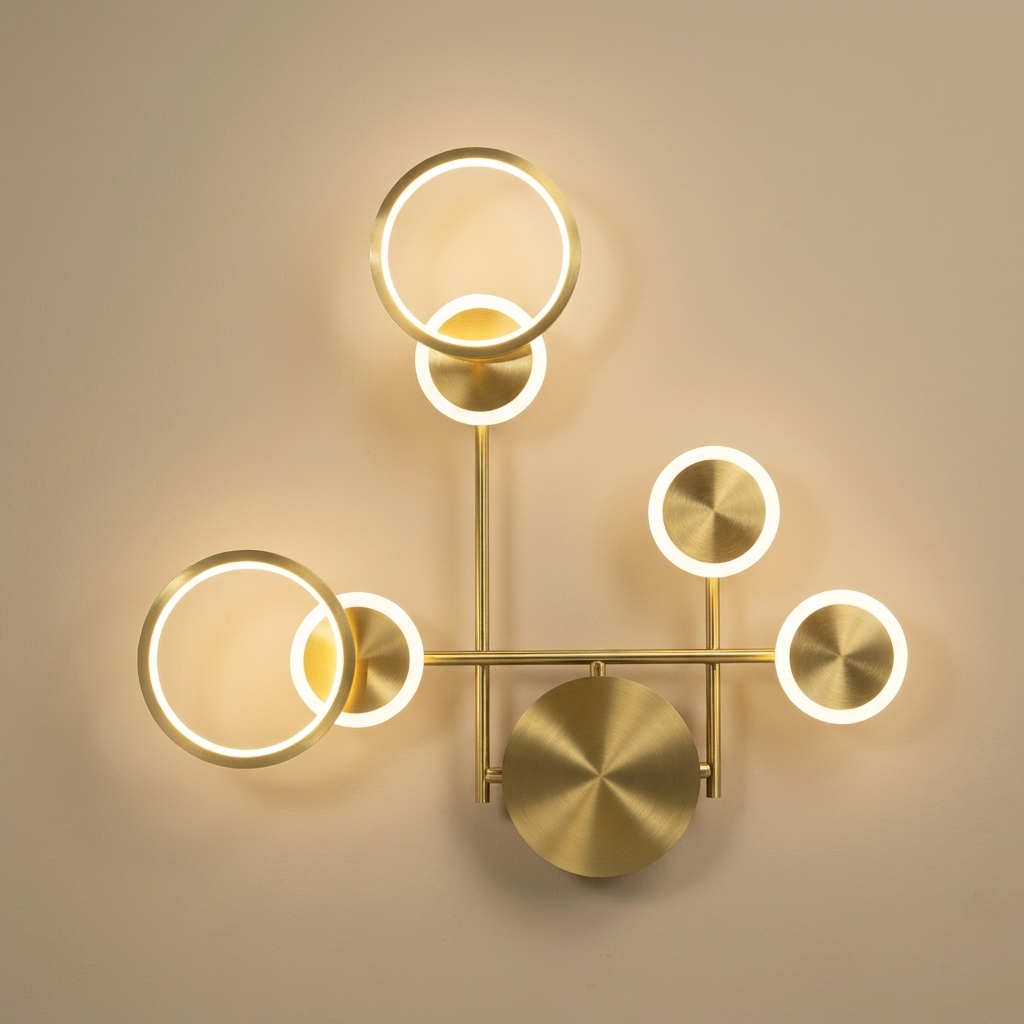 download - 2026-05-28T100941.757 Proudome Modern 3 Color Mode LED Wall Light | Designer Gold Wall Sconce for Luxury Interiors - Image 1