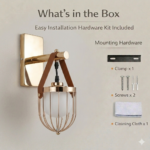 Proudome Frosted Glass Ball Wall Light – Modern Gold Finish Decorative Wall Sconce (Bulb Not Included) - Image 7