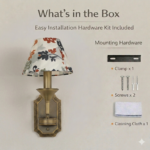 Proudome Vintage Fabric Shade Wall Light | Decorative Floral Wall Lamp for Elegant Interiors (Bulb Not Included) - Image 7