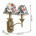 Proudome Double Fabric Shade Wall Light | Vintage Designer Wall Sconce for Elegant Interiors (Bulb Not Included) - Image 6