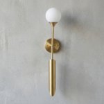 Proudome Dual Light Wall Sconce with Frosted Glass Globe & Integrated LED Accent Light (Bulb Not Included) - Image 2