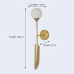 Proudome Dual Light Wall Sconce with Frosted Glass Globe & Integrated LED Accent Light (Bulb Not Included) - Image 6