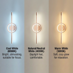 Proudome Rose Gold 3 Color Mode LED Wall Light | Modern Designer Ring Wall Sconce - Image 4