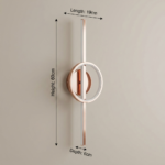 Proudome Rose Gold 3 Color Mode LED Wall Light | Modern Designer Ring Wall Sconce - Image 7