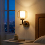Proudome Amber Glass Wall Light | Modern Gold Decorative Wall Sconce (Bulb Not Included) - Image 3