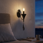 Proudome Decorative Crystal Wall Light | Modern Black Finish Luxury Wall Sconce - Image 3