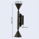 Proudome Up Down LED Wall Light | Modern Black Decorative Wall Fixture - Image 6