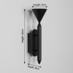 Proudome Modern LED Wall Light | Black Wall Lamp | Decorative Lighting Fixture - Image 6