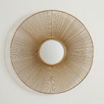 Proudome LED Wall Light with Mirror | Modern Sunburst Decorative Gold Wall Fixture - Image 2