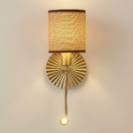 Proudome Wall Light with Reading Light | Fabric Shade Bedside Lamp | (Bulb Not Included) - Image 4