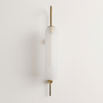 Proudome Frosted White Glass Wall Light | Modern Decorative Gold Wall Sconce (Bulb Not Included) - Image 2