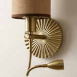 Proudome Wall Light with Reading Light | Fabric Shade Bedside Lamp | (Bulb Not Included) - Image 5