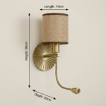 Proudome Wall Light with Reading Light | Fabric Shade Bedside Lamp | (Bulb Not Included) - Image 6