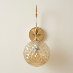 Proudome Amber Glass Wall Light | Modern Decorative Globe Lighting Fixture (Bulb Not Included) - Image 3