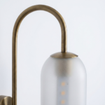 Proudome Frosted White Glass Wall Light | Modern Decorative Gold Wall Sconce (Bulb Not Included) - Image 5