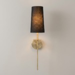 Proudome Black Fabric Shade Wall Light | Modern Gold Finish Decorative Wall Sconce (Bulb Not Included) - Image 4
