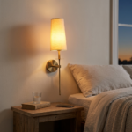 Proudome Fabric Shade Wall Light | Modern Gold Finish Decorative Wall Sconce (Bulb Not Included) - Image 3