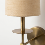 Proudome Fabric Shade Wall Light | Modern Gold Finish Decorative Wall Sconce (Bulb Not Included) - Image 5