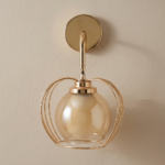 Amber Glass Hanging Wall Light (Bulb Not Included) - Image 2