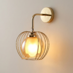 Amber Glass Hanging Wall Light (Bulb Not Included)
