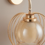 Amber Glass Hanging Wall Light (Bulb Not Included) - Image 5