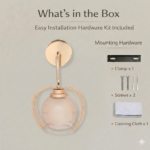 Amber Glass Hanging Wall Light (Bulb Not Included) - Image 7