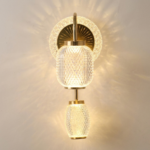 Proudome 3 Color Mode LED Acrylic Wall Light | Decorative Gold Finish Designer Wall Sconce - Image 5