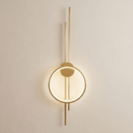 Proudome 3 Color Mode LED Ring Wall Light | Modern Gold Designer Wall Sconce