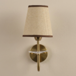 Proudome Fabric Shade Wall Light | Modern Gold Decorative Wall Sconce (Bulb Not Included) - Image 2