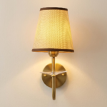 Proudome Fabric Shade Wall Light | Modern Gold Decorative Wall Sconce (Bulb Not Included) - Image 4